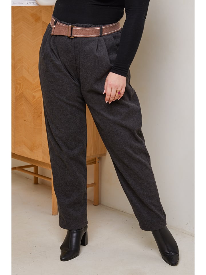 Curvy Lady Spodnie chino w kolorze antracytowym rozmiar: 44/46