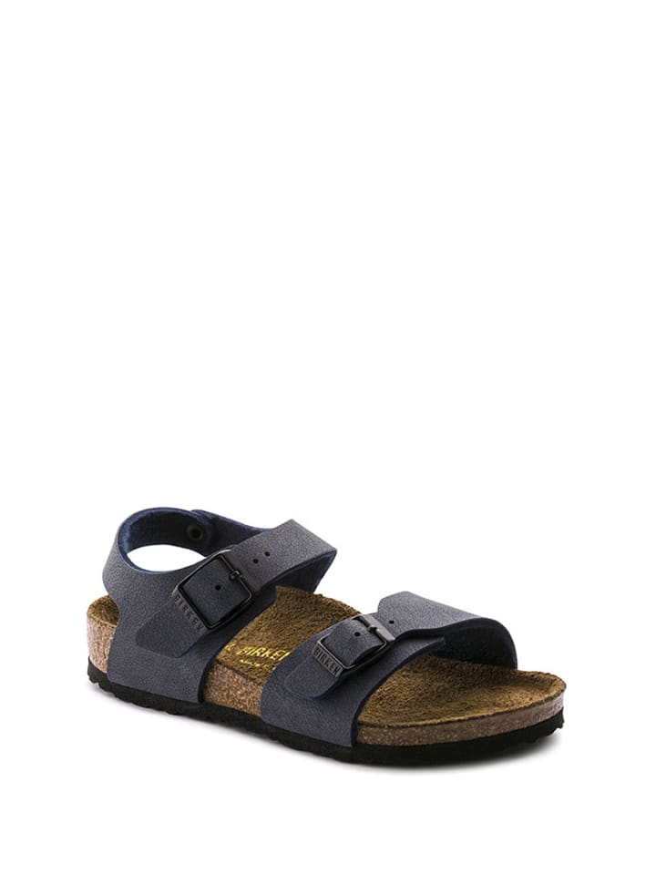 Birkenstock Skórzane sandały "New York" w kolorze granatowym rozmiar: 29
