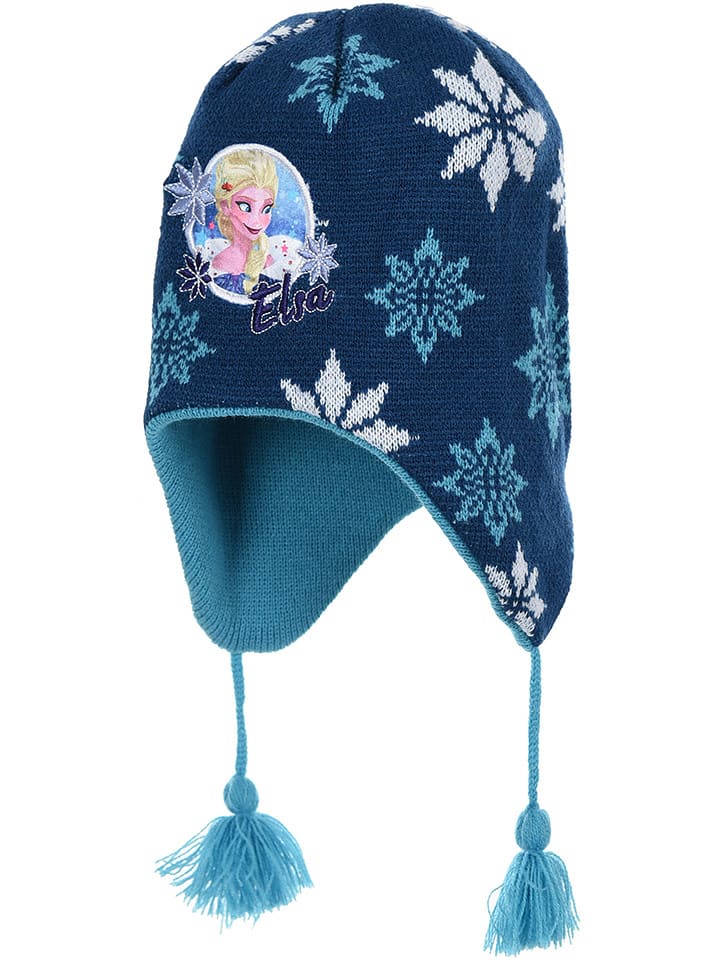Disney Frozen Czapka "Kraina Lodu" w kolorze niebieskim rozmiar: 52 cm