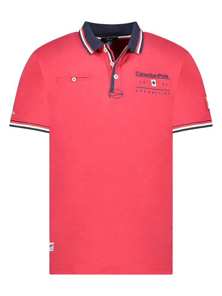 Canadian Peak Koszulka polo "Konbustybleak" w kolorze czerwonym rozmiar: S