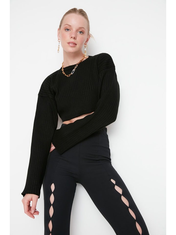 trendyol Sweter w kolorze czarnym rozmiar: L