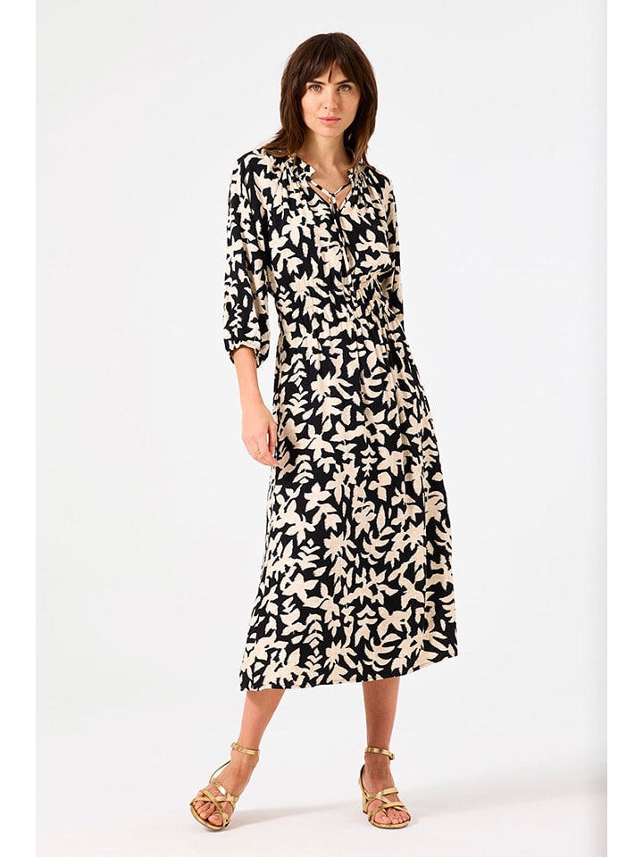 Garcia Sukienka w kolorze czarno-kremowym rozmiar: L