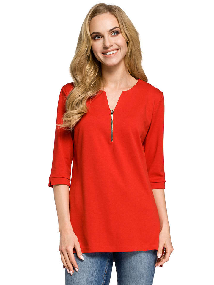 made of emotion Bluzka w kolorze czerwonym rozmiar: S