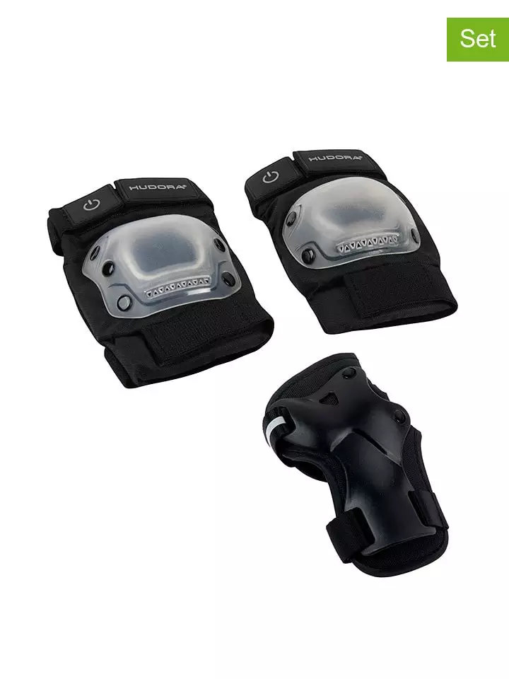Hudora 6-częściowy zestaw ochraniaczy dla dzieci i dorosłych rozmiar: onesize