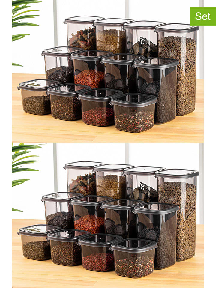 Violeta Home Pojemniki (24 szt.) w kolorze antracytowym rozmiar: onesize