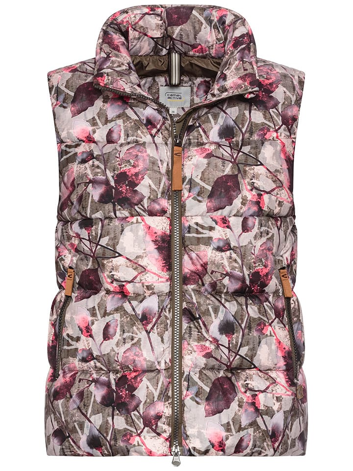 Camel Active Kamizelka pikowana w kolorze jasnoróżowo-szarym rozmiar: 38