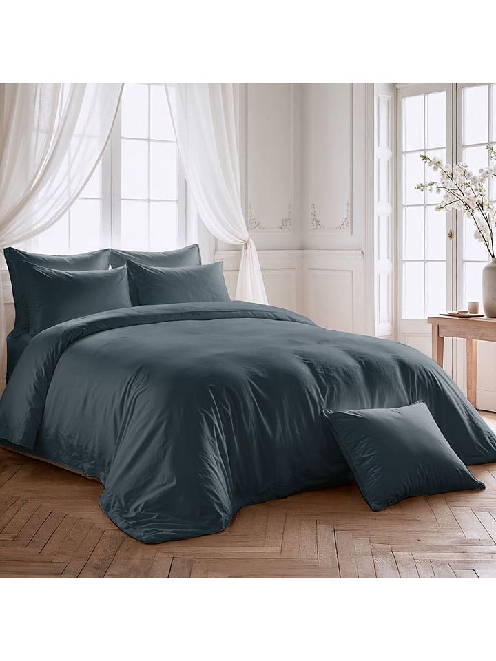 Pierre Cardin Perkalowa poszwa w kolorze morskim na kołdrę rozmiar: 220x220 cm