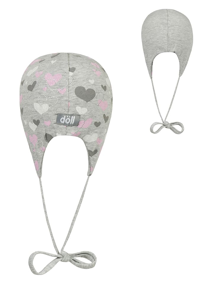 Döll Dwustronna czapka w kolorze szarym rozmiar: 45 cm