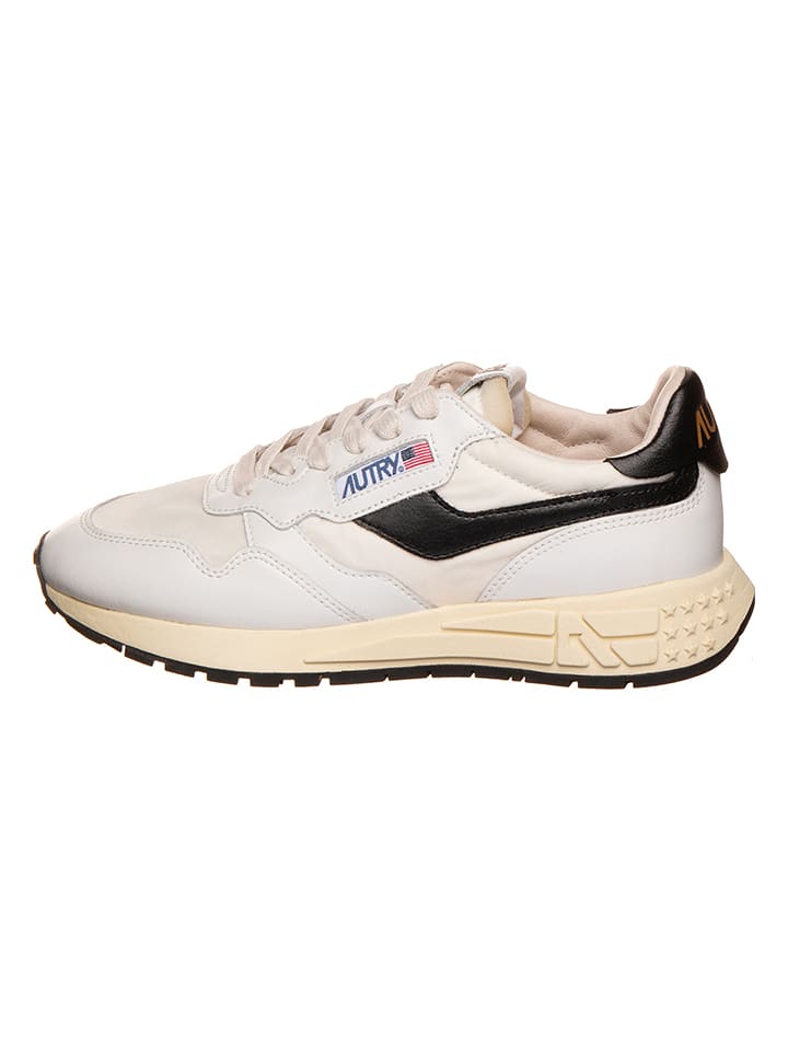 AUTRY Skórzane sneakersy "Relwind" w kolorze biało-czarnym rozmiar: 40