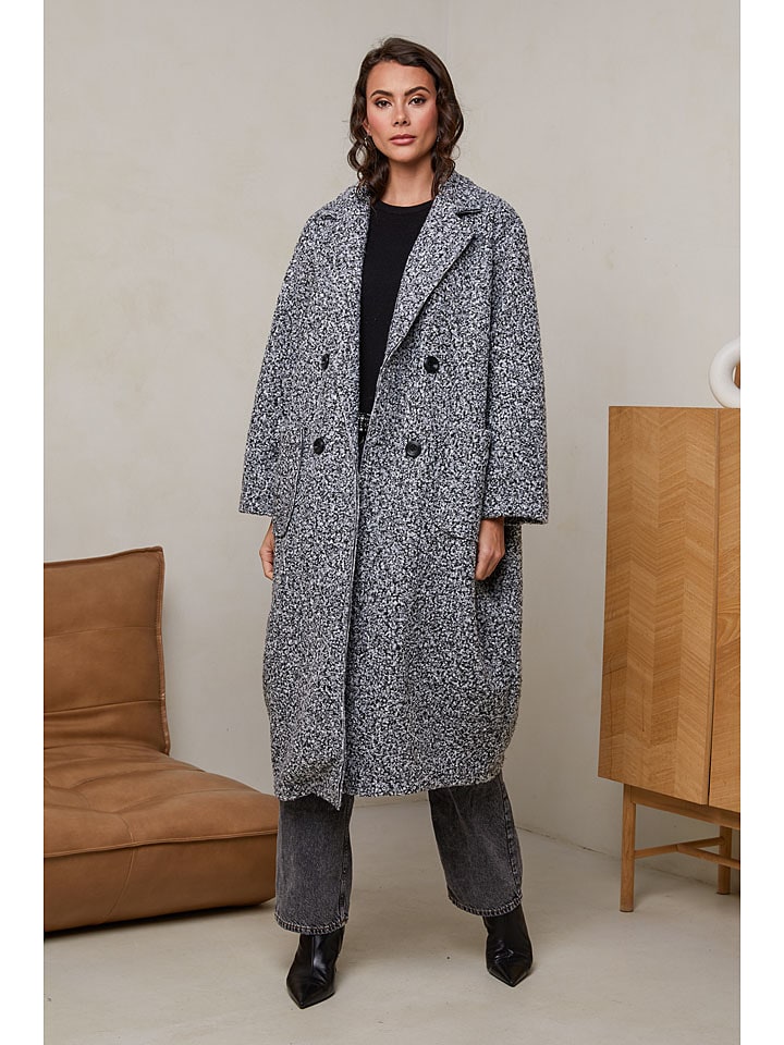 R by Rodier Płaszcz pluszowy w kolorze szarym rozmiar: 34/36