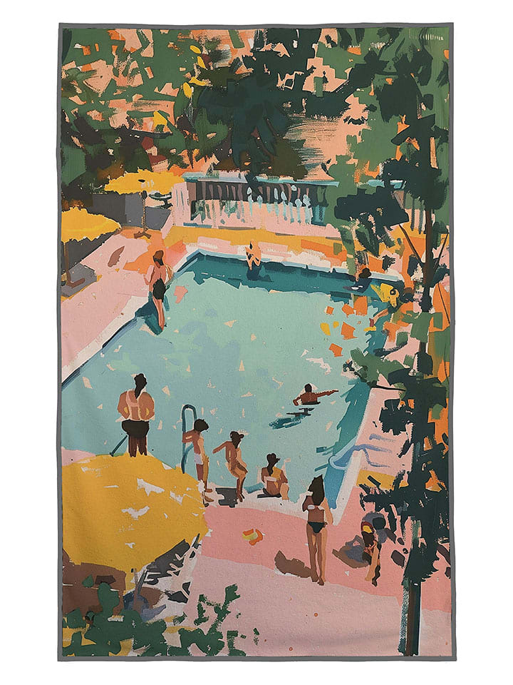 Madre Selva Ręcznik plażowy "Pool" w kolorze błękitno-zielonym - 140 x 75 cm rozmiar: onesize