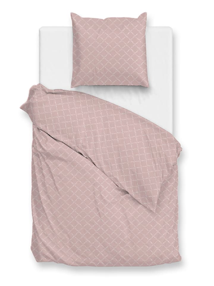 Zo!Home Komplet pościeli "Satinado" w kolorze jasnoróżowym z mako-satyny rozmiar: 155x220 cm