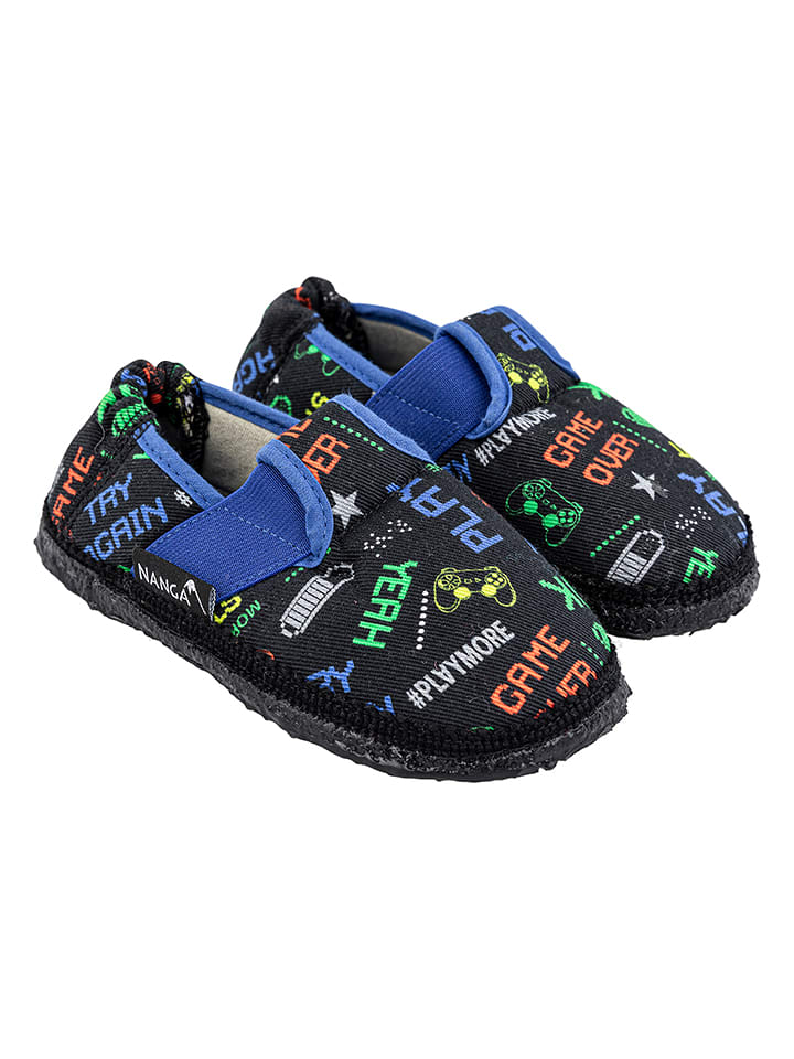 Nanga shoes Kapcie w kolorze czarnym ze wzorem rozmiar: 24