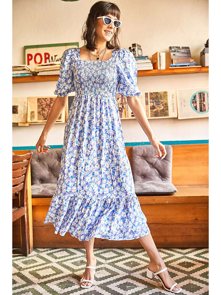 trendyol Sukienka w kolorze błękitno-białym rozmiar: M