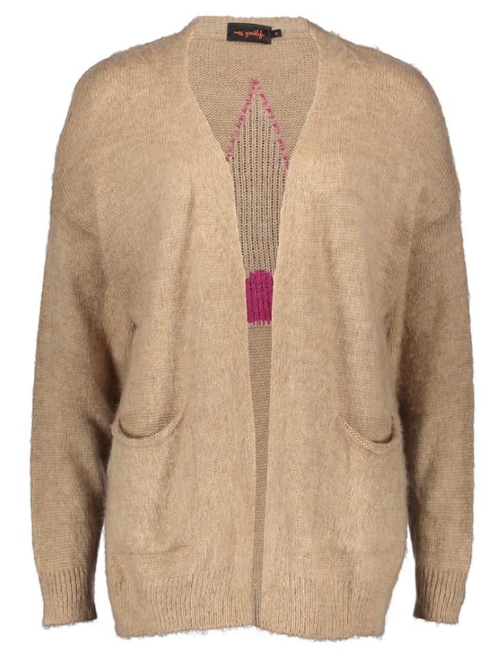 miss goodlife Kardigan "Star" w kolorze beżowo-różowym rozmiar: XL