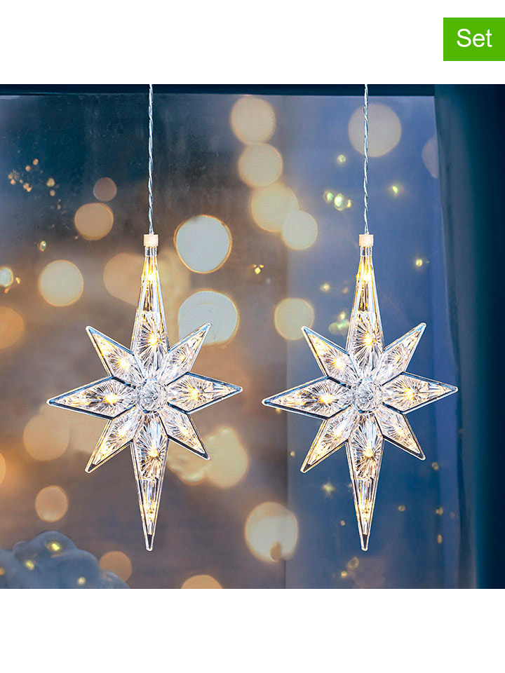 Profiline Dekoracyjne lampy LED (2 szt.) "Star" - 19,5 x 27,5 cm rozmiar: onesize