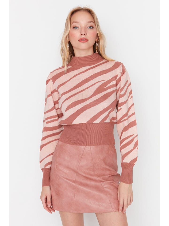 trendyol Sweter w kolorze jasnoróżowym rozmiar: S