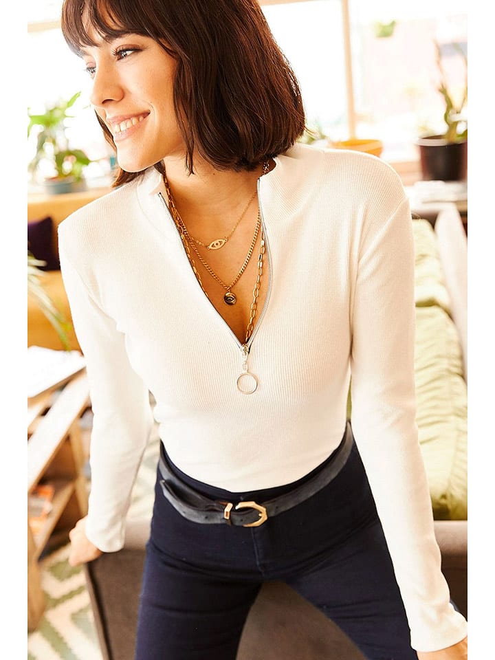 Olalook Koszulka w kolorze kremowym rozmiar: L