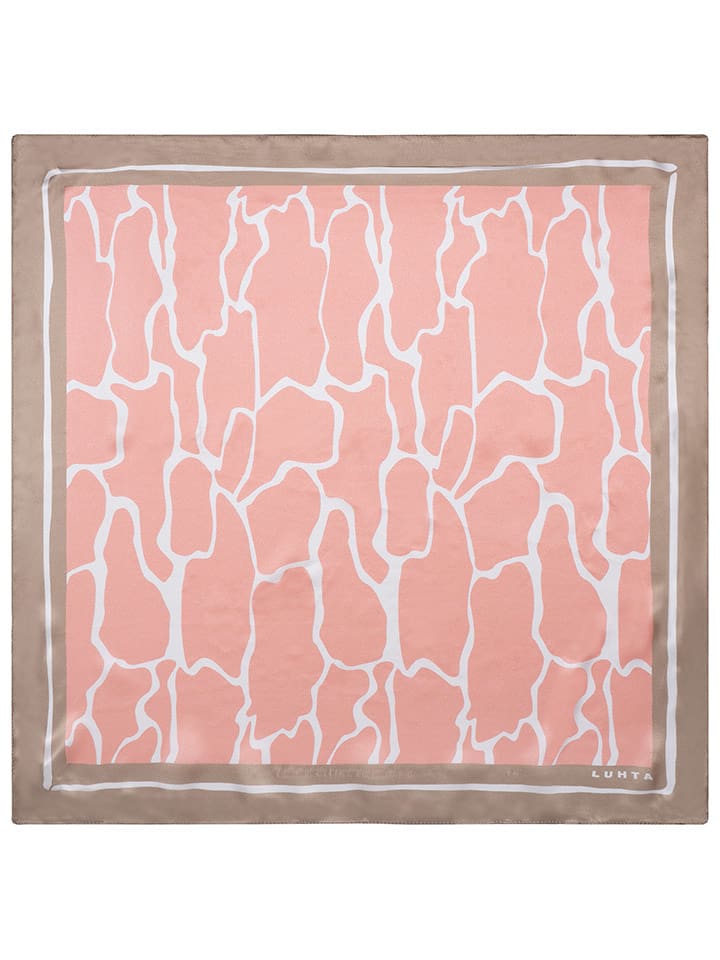 LUHTA Jedwabny szal "Nakolinna" w kolorze jasnoróżowo-beżowym - 53 x 53 cm rozmiar: onesize