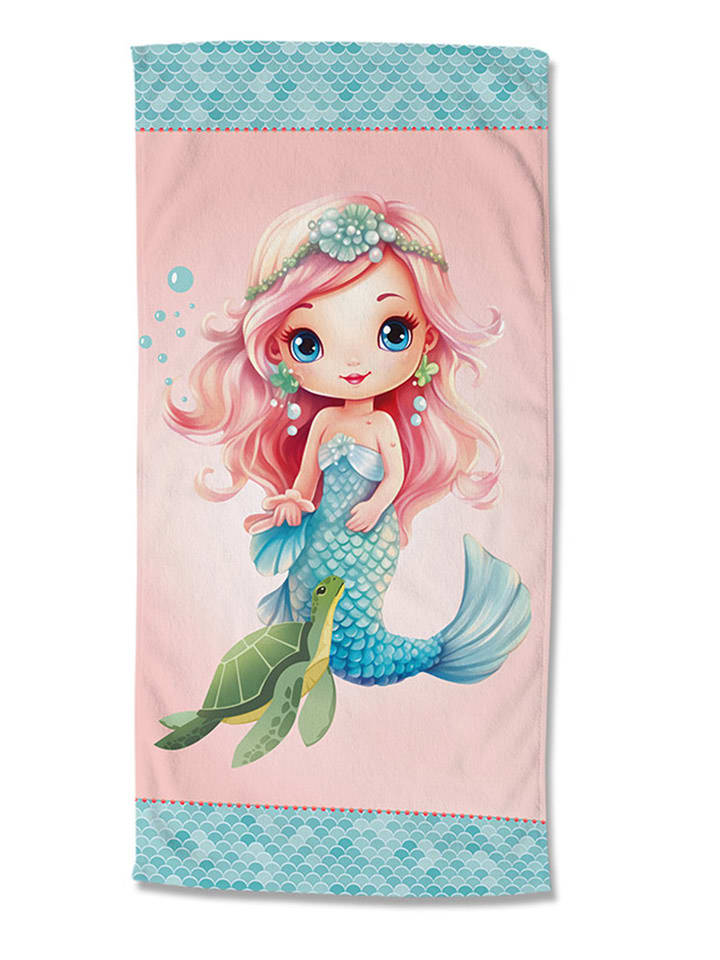 Good Morning Ręcznik plażowy "Alisse" w kolorze jasnoróżowym rozmiar: 75x150 cm