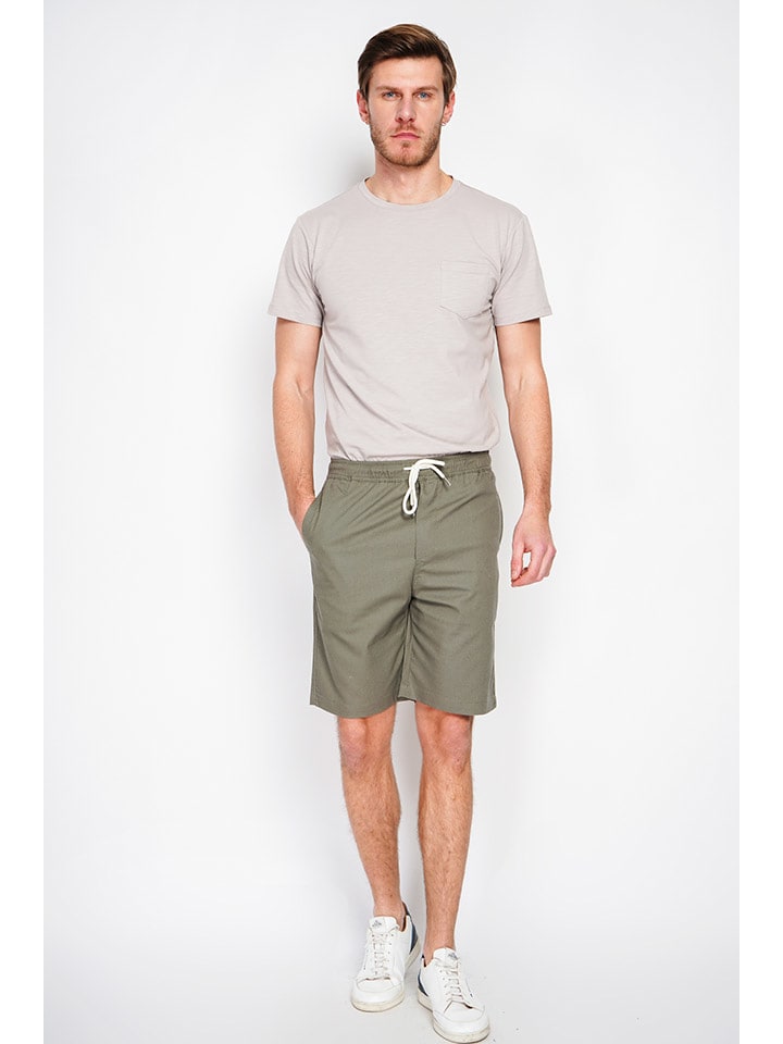 Secret du Lin Bermudy w kolorze khaki rozmiar: 50