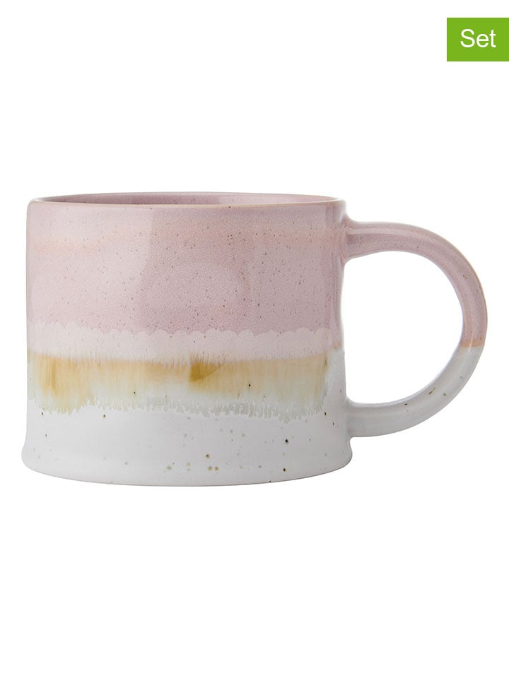 Mikasa Kubki (2 szt.) w kolorze jasnoróżowo-białym - 450 ml rozmiar: onesize