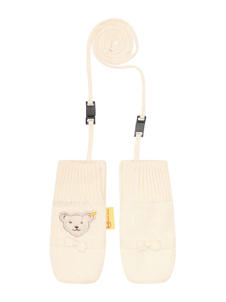Steiff Rękawiczki w kolorze kremowym rozmiar: 74-92