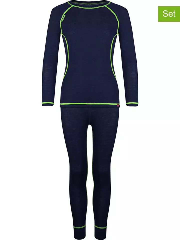 Trollkids 2-częściowy zestaw bielizny funkcyjnej w kolorze granatowym rozmiar: 104