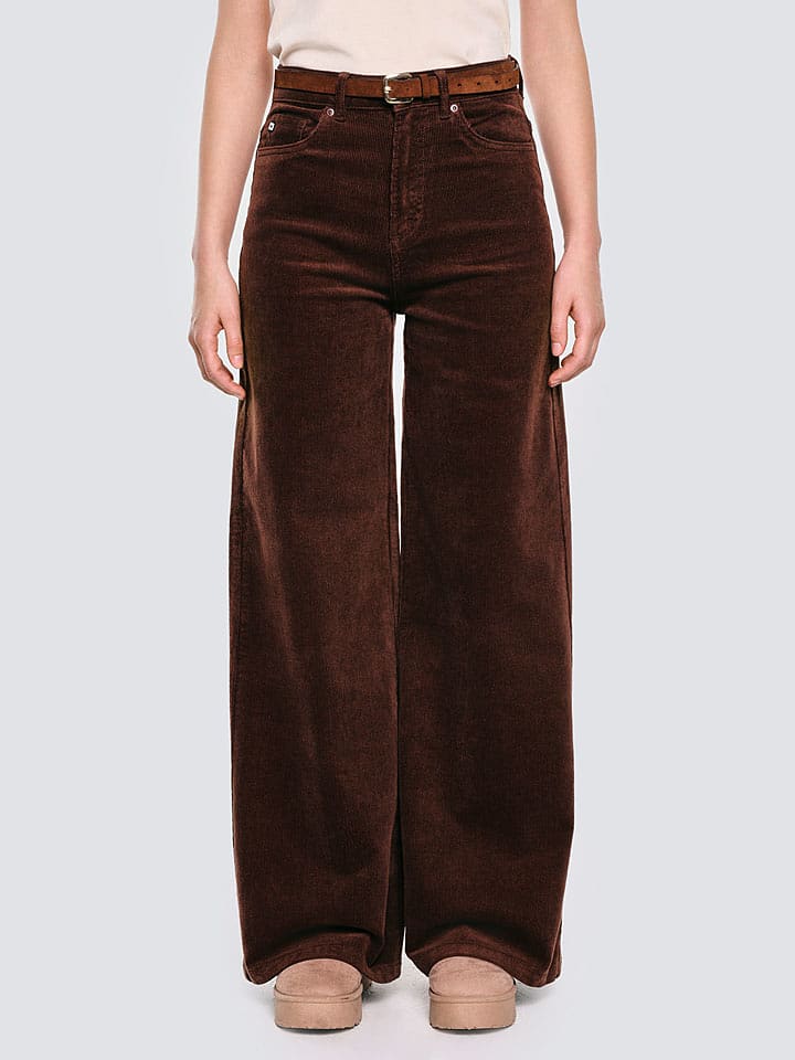 BIG STAR Spodnie sztruksowe w kolorze brązowym rozmiar: W30/L32