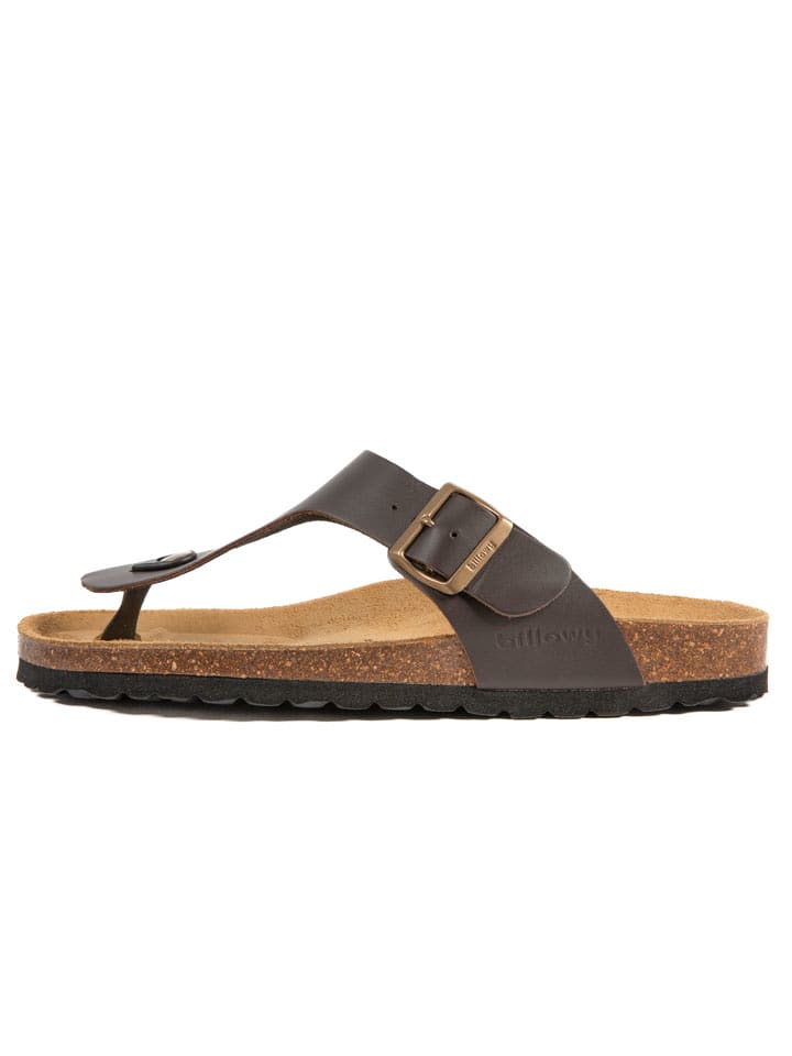 billowy Skórzane japonki w kolorze brązowym rozmiar: 40