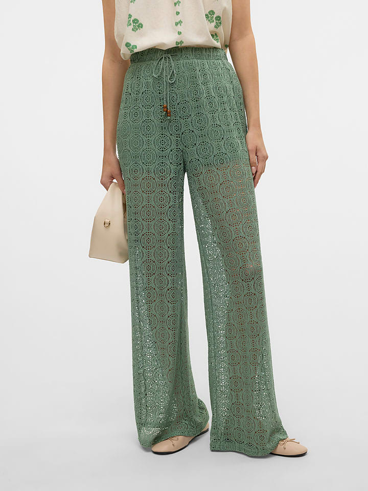 Vero Moda Spodnie w kolorze zielonym rozmiar: XS