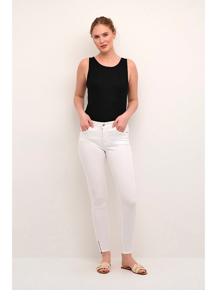 My Essential Wardrobe Dżinsy - Slim fit - w kolorze białym rozmiar: W34/L28