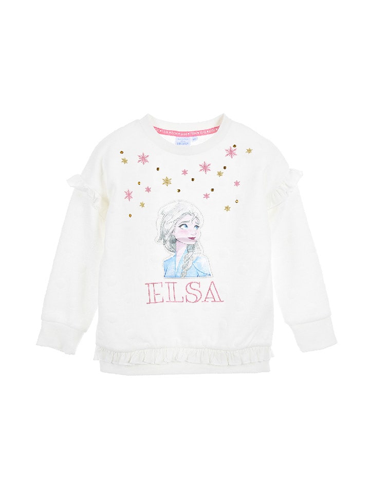 Disney Frozen Bluza "Kraina Lodu" w kolorze białym rozmiar: 104