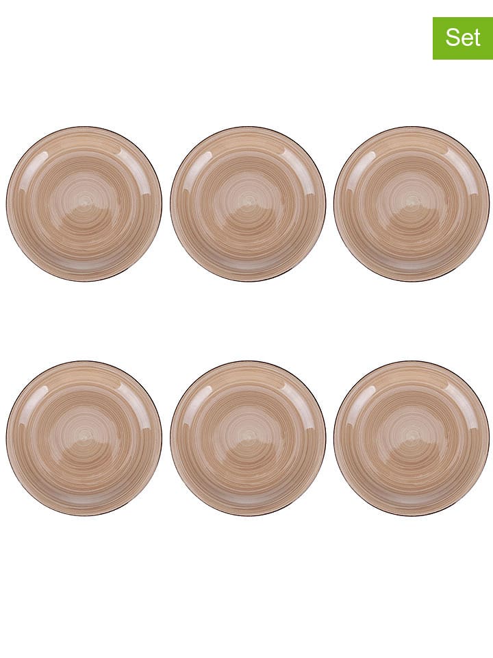 Villa d´Este Talerze obiadowe (6 szt.) w kolorze pomarańczowym - Ø 26,4 cm rozmiar: onesize