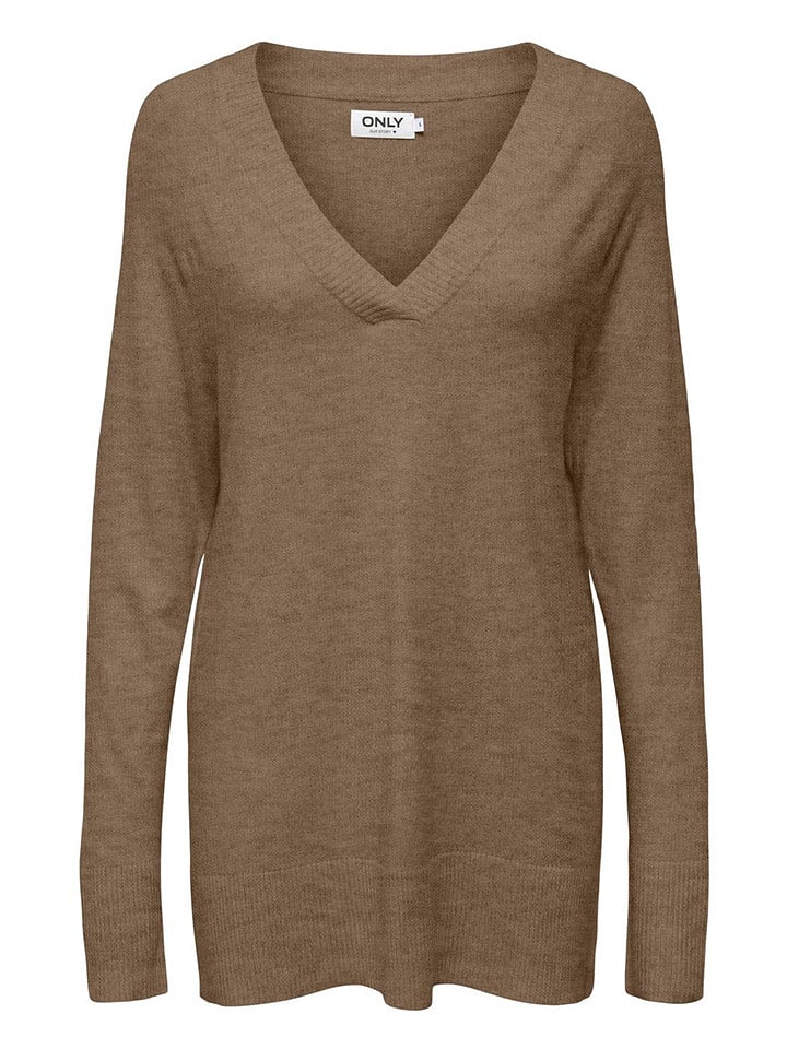 ONLY Sweter w kolorze brązowym rozmiar: XS