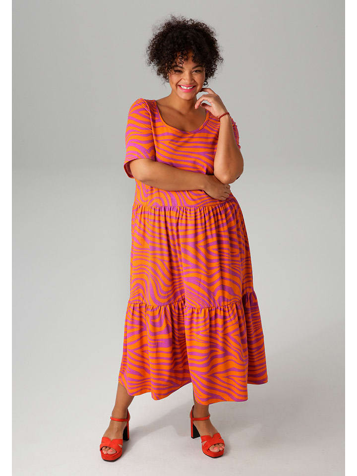 Aniston Sukienka w kolorze fioletowo-pomarańczowym rozmiar: 52