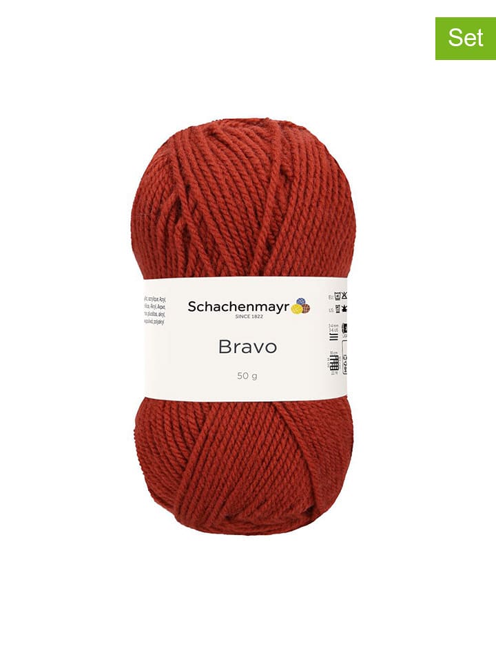 Schachenmayr since 1822 Przędza z tworzywa sztucznego (20 szt.) "Bravo" w kolorze ceglanym - 20 x 50 g rozmiar: onesize