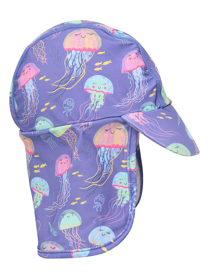 Color Kids Czapka w kolorze fioletowym z osłoną karku rozmiar: 48 cm