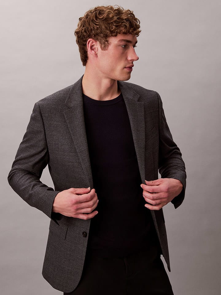 Calvin Klein Wełniany sweter w kolorze granatowym rozmiar: XXL