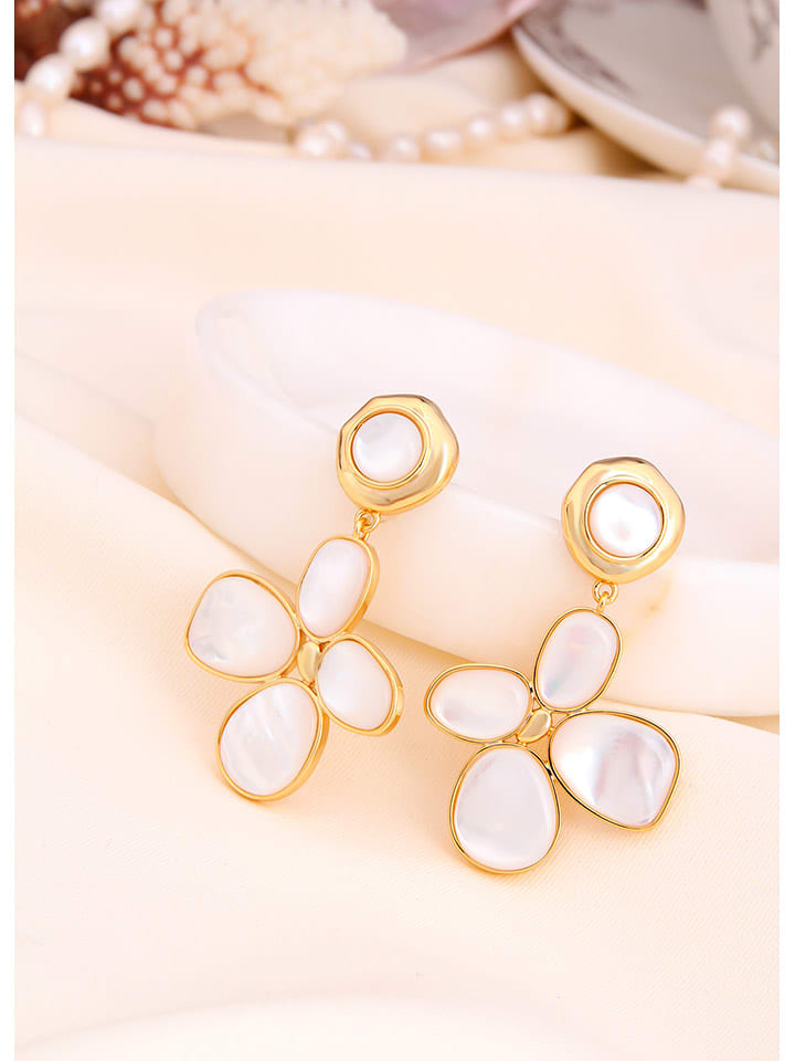 L'Atelier de Gaia Pozłacane kolczyki z masą perłową rozmiar: onesize