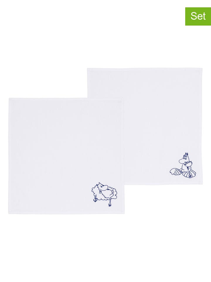 Moomin Serwetki (2 szt.) "Haru" w kolorze białym - 45 x 45 cm rozmiar: onesize