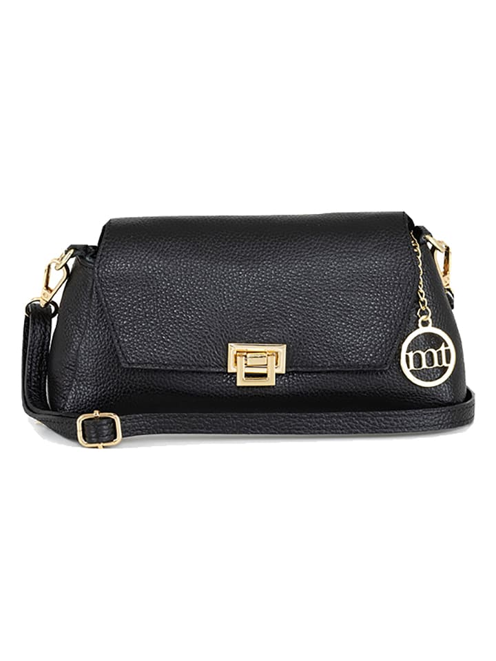 Mia Tomazzi Skórzana torebka "Berbera" w kolorze czarnym - 27 x 16 x 8 cm rozmiar: onesize