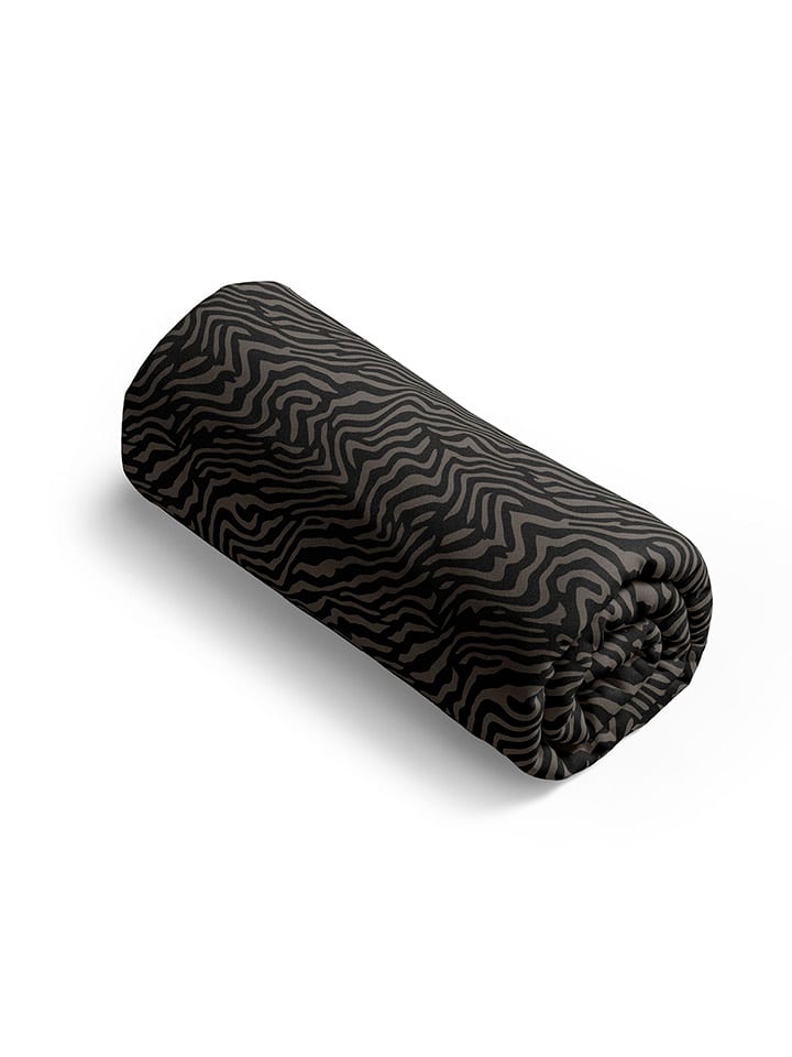 maison héritage PARIS Satynowe prześcieradło "Cebra" w kolorze brązowym na gumce rozmiar: 140x200 cm