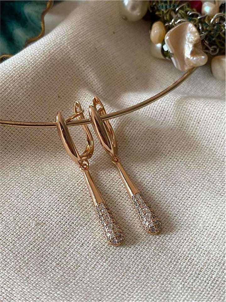 Luseera Pozłacane kolczyki z cyrkoniami rozmiar: onesize