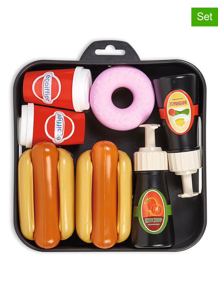 écoiffier 10-częściowy zestaw "Hot Dog Menü" w różnych kolorach do zabawy - 18 m+ rozmiar: onesize