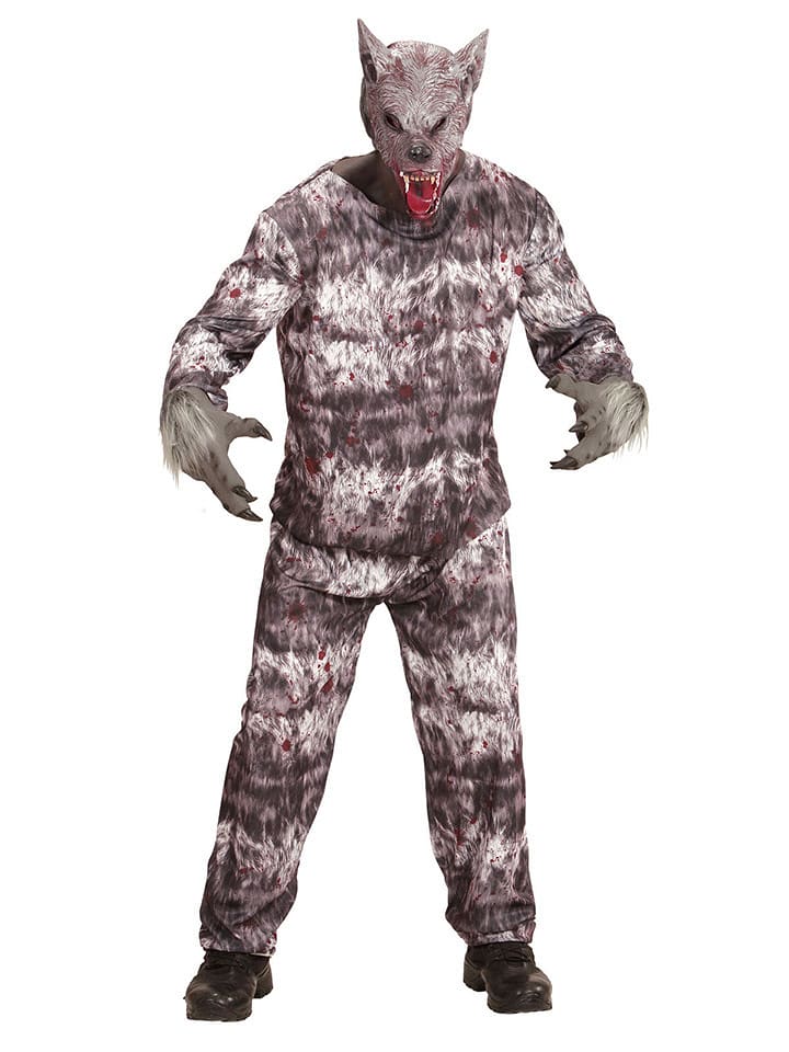 Carnival Party 3-częściowy kostium w kolorze biało-antracytowym rozmiar: XL