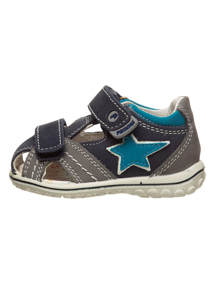 Primigi Skórzane półsandały w kolorze szarobrązowo-granatowym rozmiar: 19