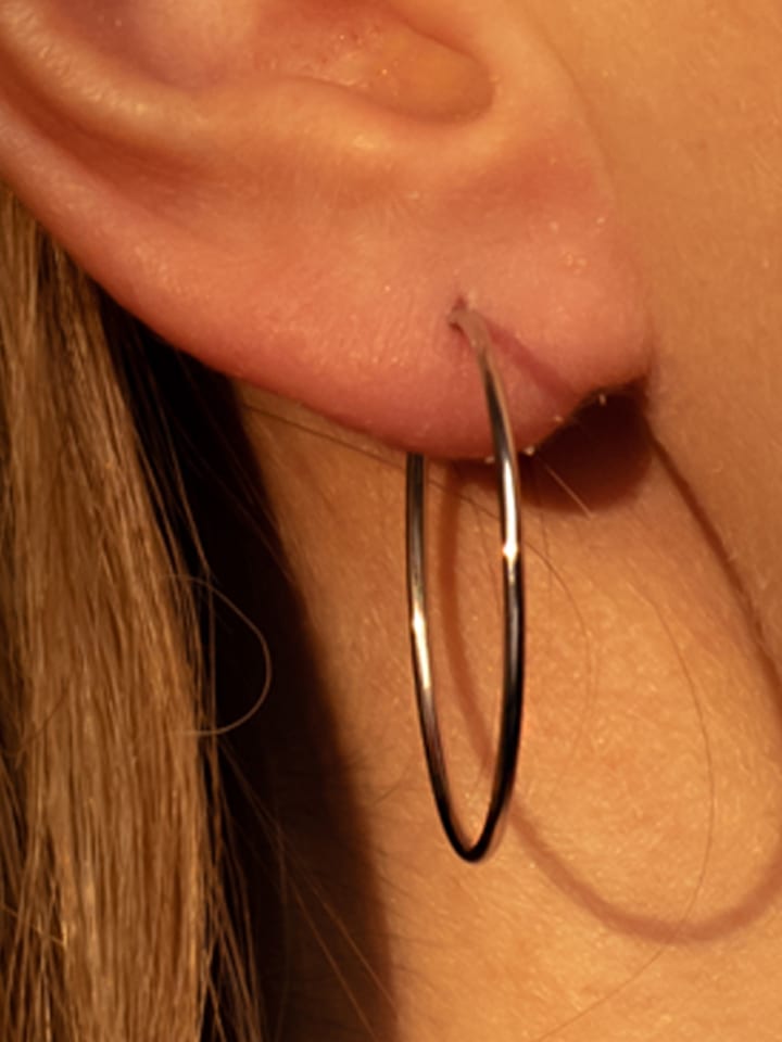 OR ÉCLAT Złote kolczyki-kreole "Créoles lisses" rozmiar: onesize