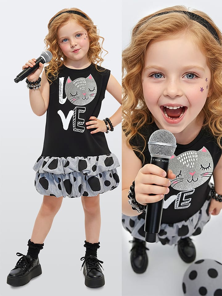 Denokids Sukienka w kolorze czarnym rozmiar: 116