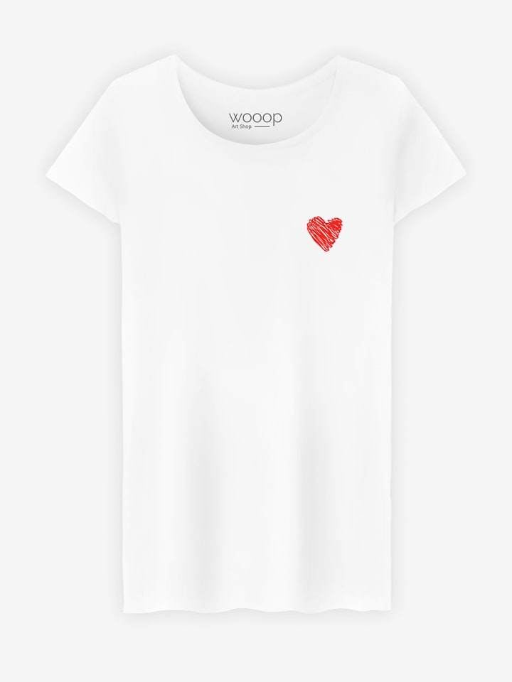 WOOOP Koszulka "Little Heart " w kolorze białym rozmiar: M